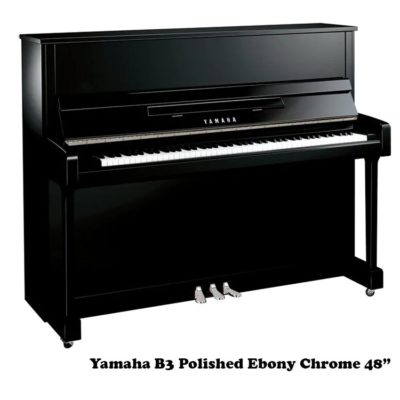 Yamaha b3 polished ebony chrome 48" upright