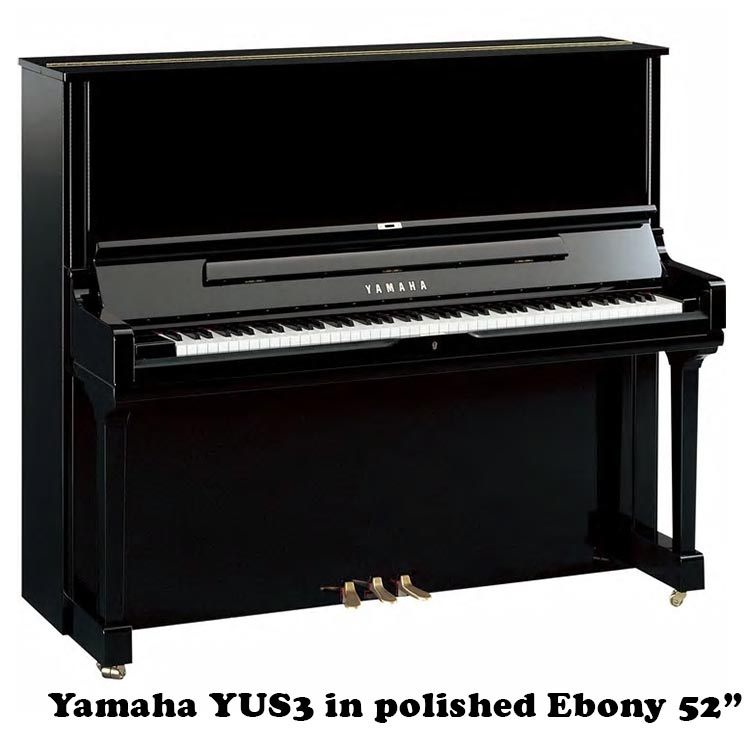 YAmaha YUS3 52inch professional upright in polished ebony