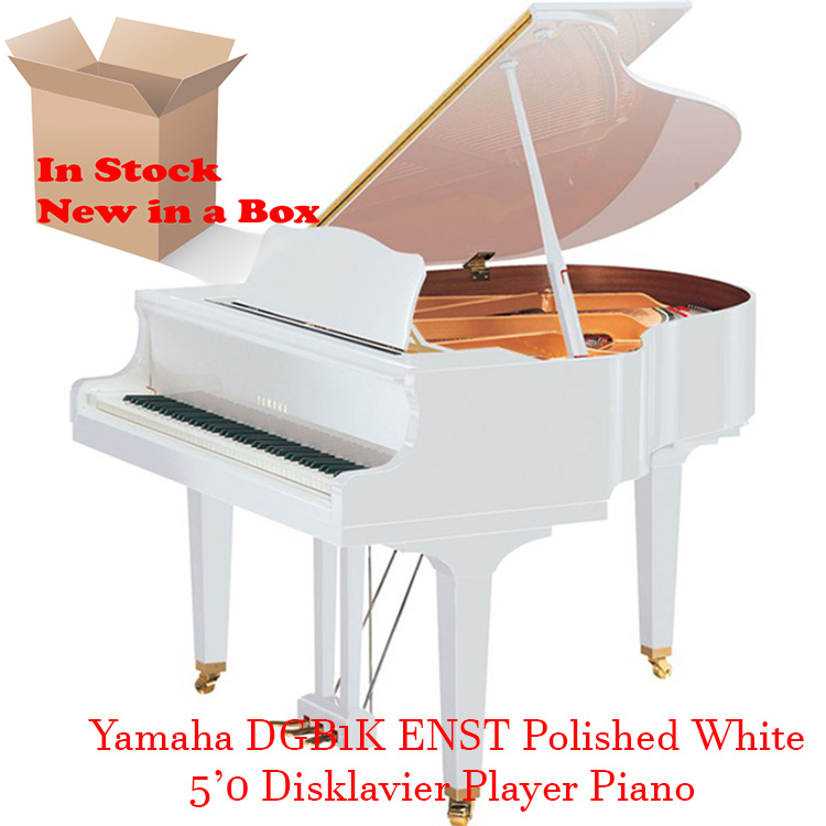 Yamaha DGB1K enst polished white baby grand player piano