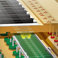 silent piano Articulation sensor system