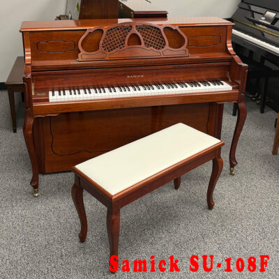 samick su-108f used upright piano