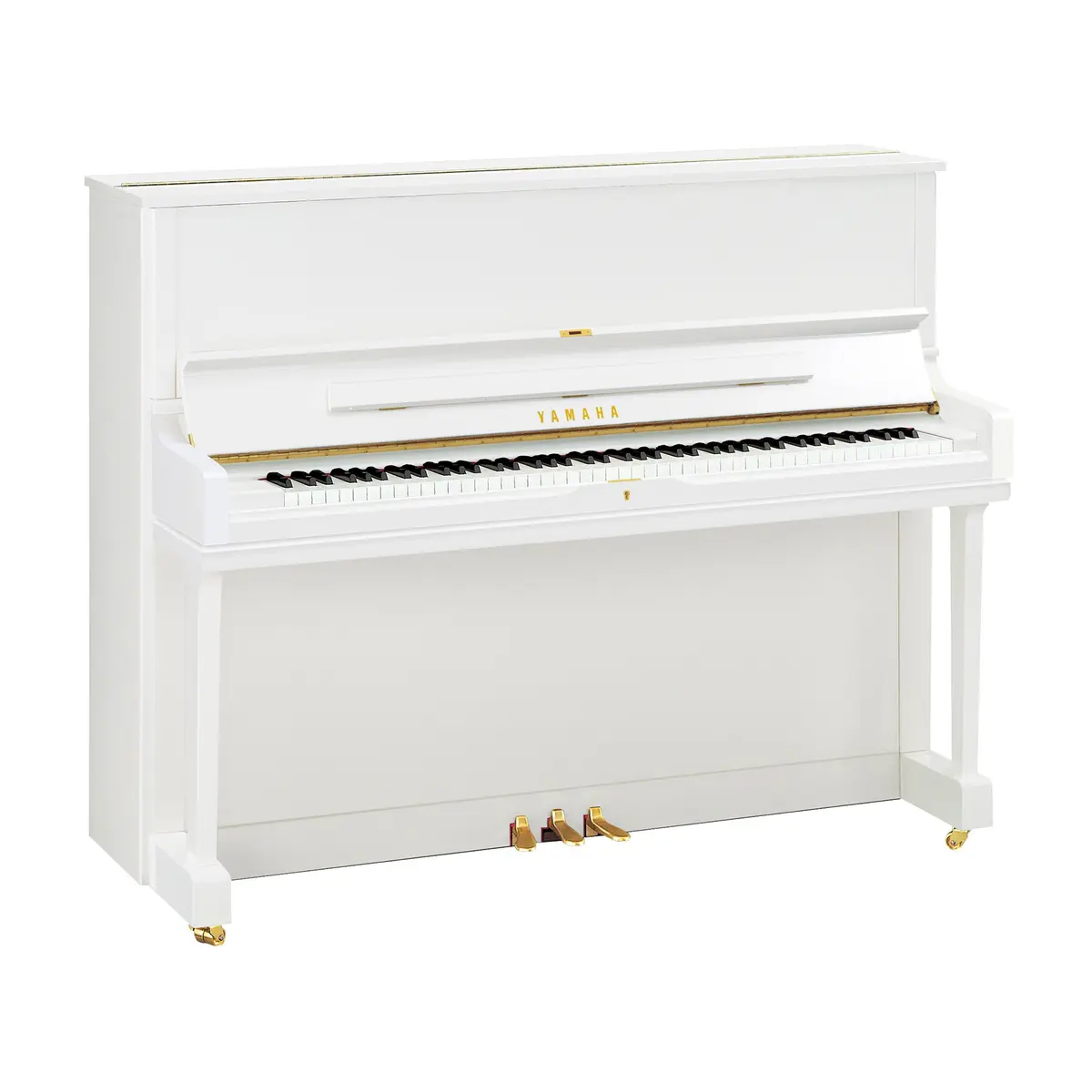 Yamaha YUS1 Upright Piano in Polished White | Freehold Music