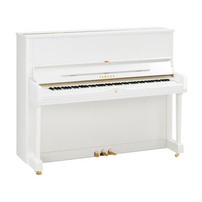Yamaha YUS1 Upright Piano in Polished White Finish