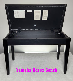 yamaha bc102 piano bench open w/ storage